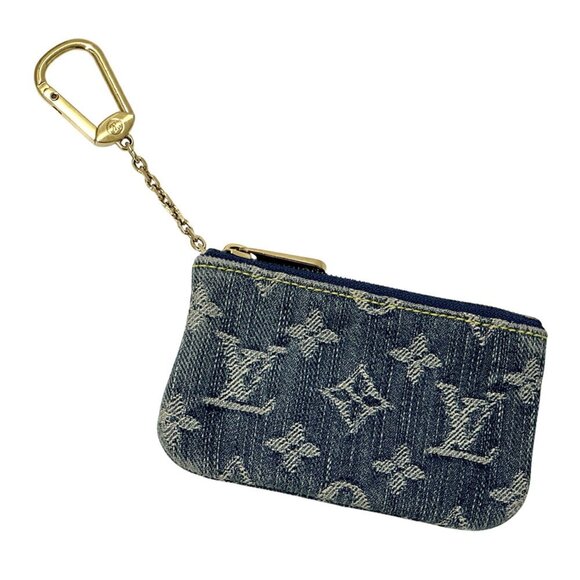 LOUIS VUITTON Blue Monogram Pouch - Picture 5 of 12